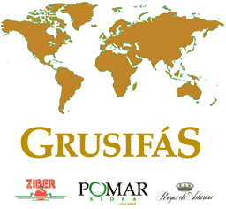 Imagen del mapa del mundo con el logo de Grusifs, S.A.