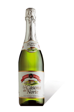 Imagen de una botella champanada de Sidra La Casona del Norte