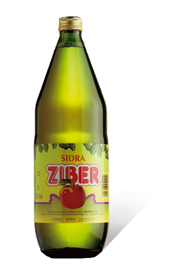 Imagen de una botella de un litro de Sidra Ziber